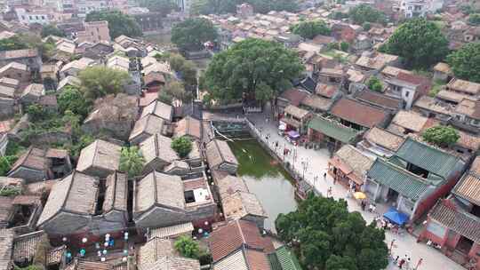 东莞南社古村落风景区航拍