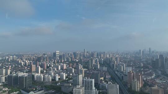 上海浦西航拍空镜视频素材模板下载