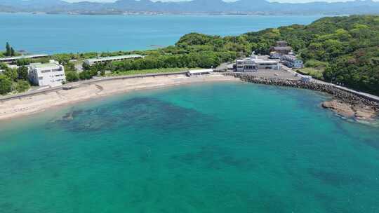 日本 和歌山 白浜 沙滩 航拍视频