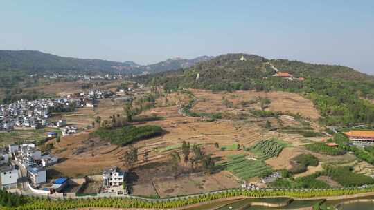 云南弥勒锦屏山景区航拍