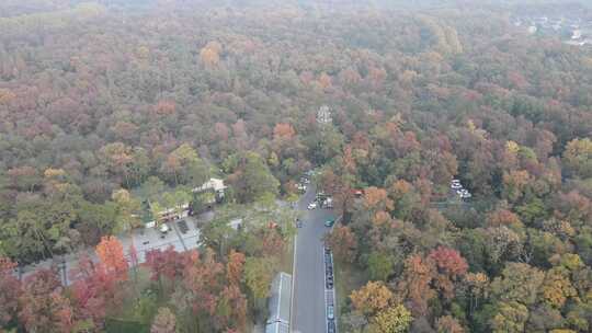 江苏南京钟山中山陵美龄宫航拍视频素材模板下载