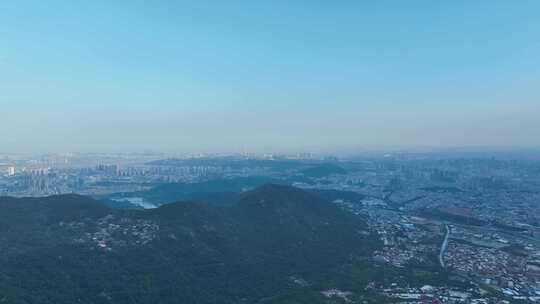 泉州清源山上看泉州市区风光山顶看城市风景