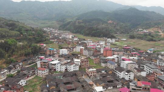 航拍农村小镇住宅