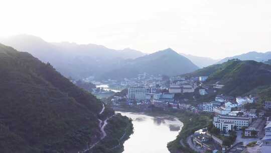 航拍贵州茅台镇赤水河视频素材模板下载