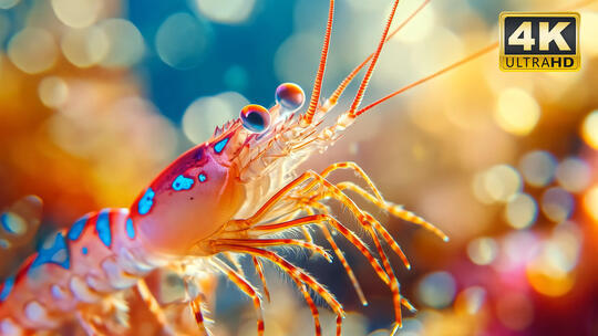 海洋生物海参海马海龟深海鱼群视频素材4