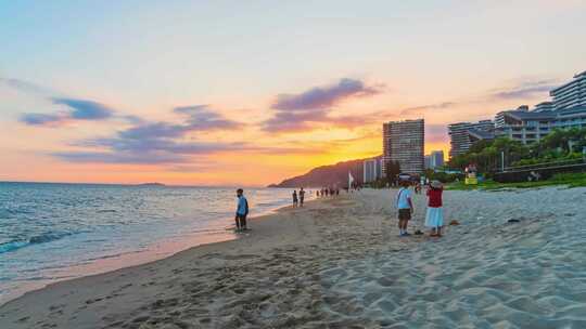 广东汕尾红海湾日落延时