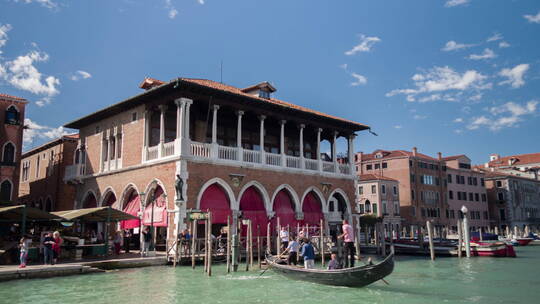 威尼斯水城美景视频素材模板下载