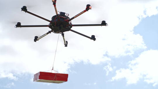 无人机送餐服务视频素材模板下载