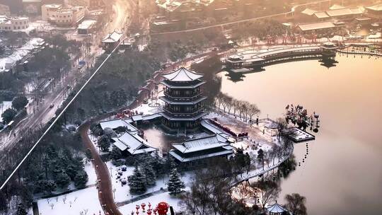 西安大唐芙蓉园雪景