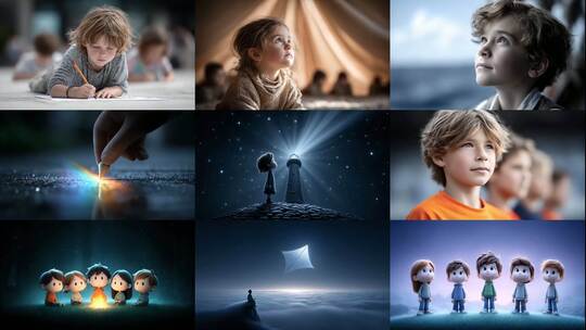 孩子梦想扬帆起航未来世界儿童的无限可能高清在线视频素材下载