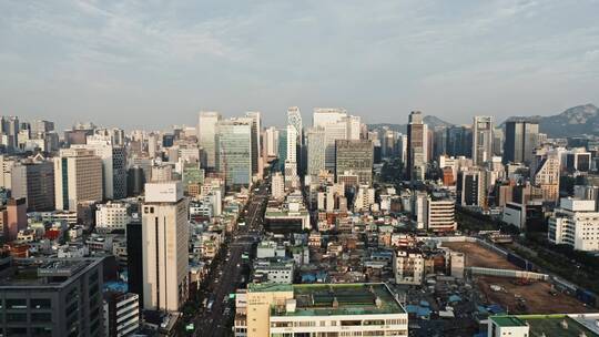 韩国首尔城市航拍