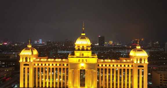 吉林市中级人民法院夜景航拍