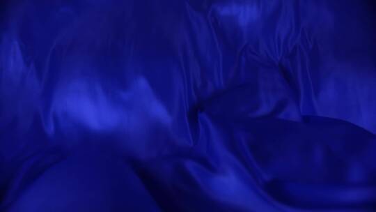 蓝色系丝绸织物飘动 (5)