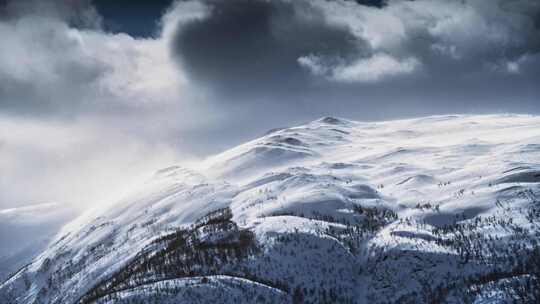 冬天雪山冰天雪地寒冷视频素材模板下载