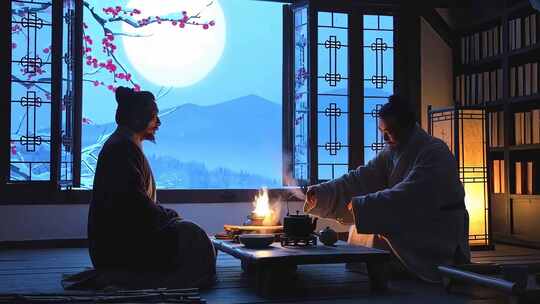 古代人喝茶古风茶文化雅集