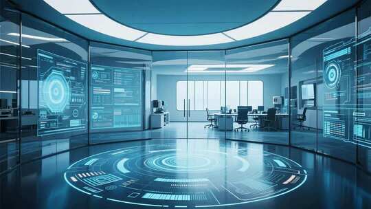 科技感网络科技办公空间