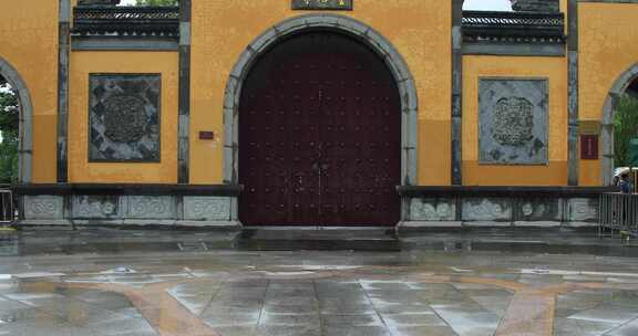 苏州重元寺古建筑 雨天雨景