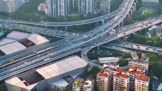 广东广州航拍高楼大厦海珠区摩天大楼城市风