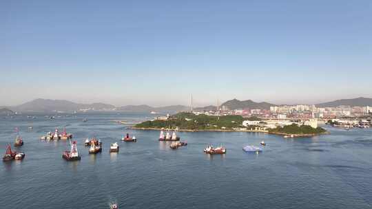 香港维多利亚港航拍