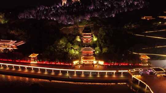 航拍合集：四川广元夜景城市风光