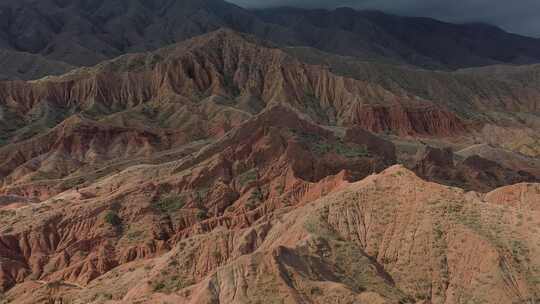 吉尔吉斯斯坦童话峡谷斯卡兹卡崎岖山区地形