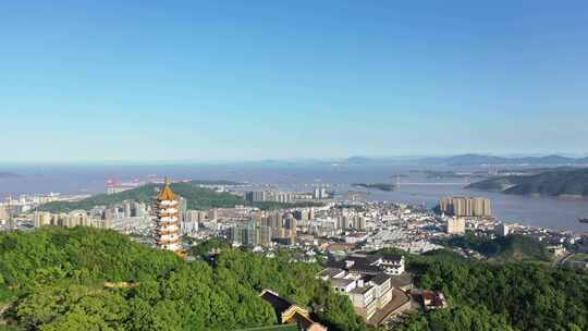 岱山海岛城市风景航拍