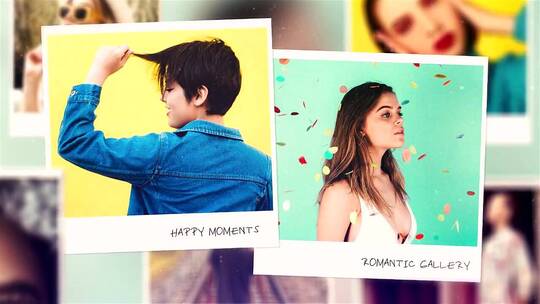 唯美时尚相册写真片场AE模板