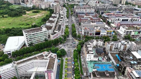 广东深圳龙华区城市交通航拍