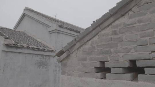 中国东北老村镇上的老房子LOG素材