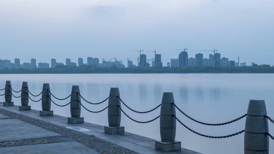 诸城 延时摄影   城市晨曦 城市空镜头