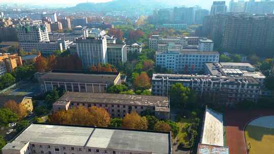 杭州浙江大学西溪校区航拍