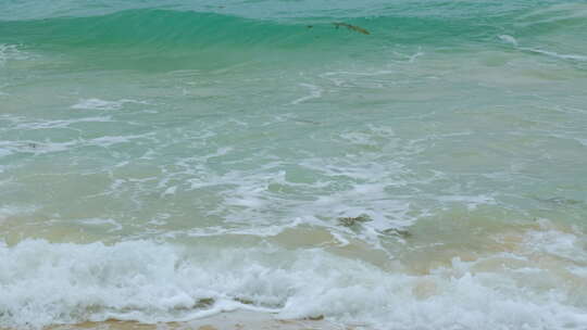 大海沙滩 波涛汹涌的海浪 海边 浪花