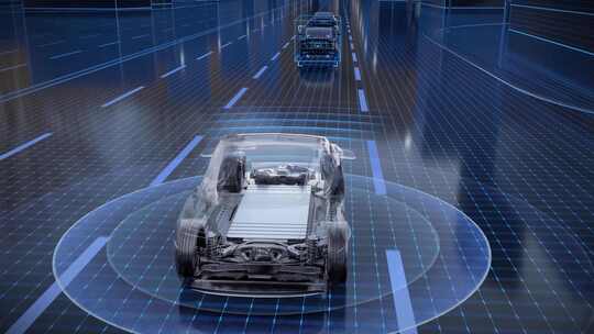 新能源汽车自动驾驶视频素材模板下载