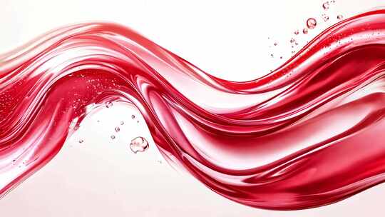 红色液体波浪动感画面