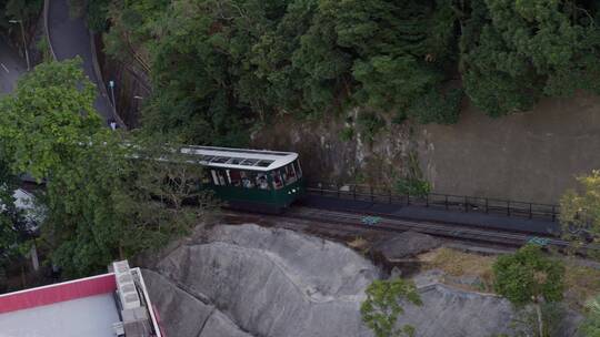 香港山顶缆车航拍视频旅游景点