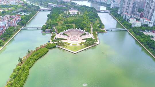 厦门筼筜湖水上广场白鹭洲公园水上广场