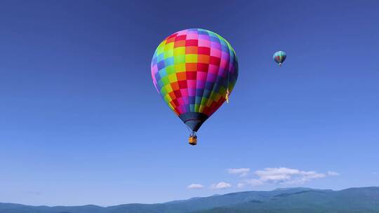 热气球飞行视频素材模板下载