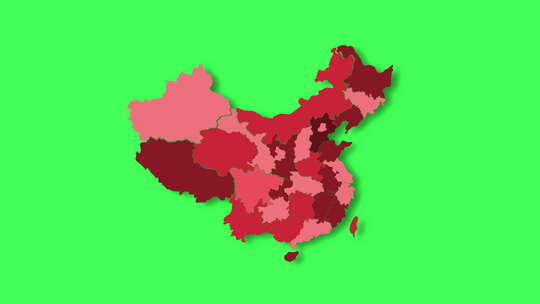 慢慢生成的中国地图