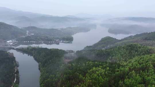 河南省南阳市九龙湖景区航拍