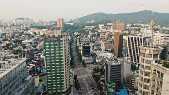 韩国首尔城市航拍