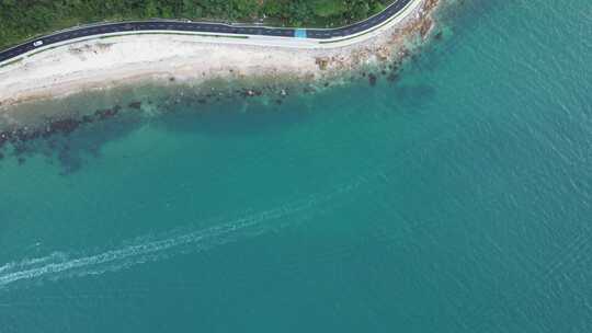 4K航拍深圳大鹏海岸线碧海蓝天