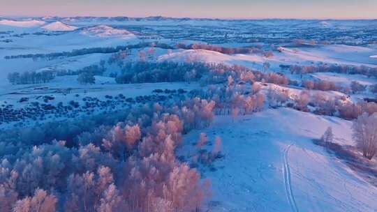 【合集】4K航拍内蒙古乌兰布统雪景雾凇雪原