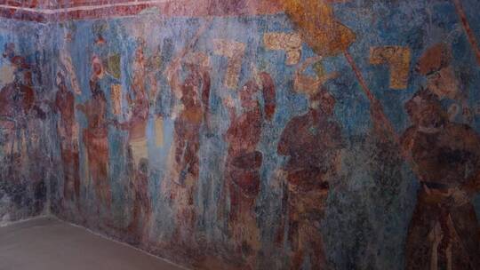 墨西哥的博南帕克玛雅壁画视频素材模板下载