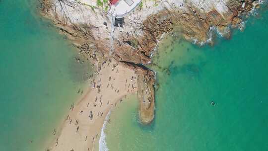 福建东山岛南屿双面海晴天航拍