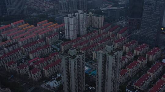 上海浦东八佰伴建筑群航拍视频素材模板下载