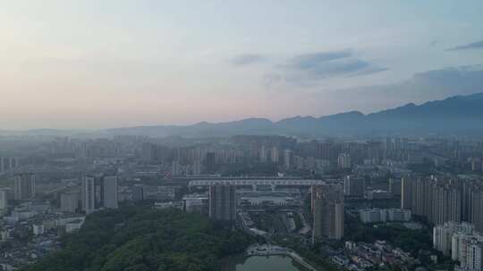 江西九江建设九江大景航拍