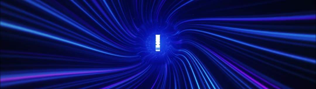 宽屏蓝色科技光线倒计时片头AE模板