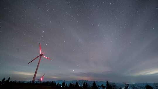 户外夜晚星空星河延时