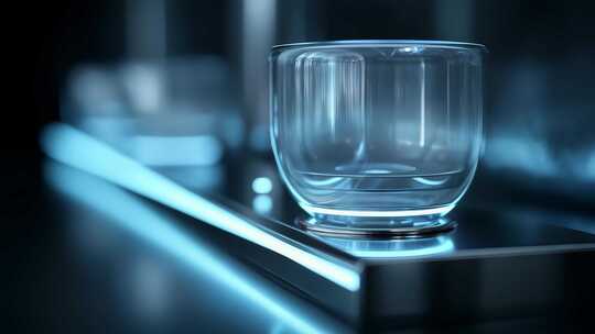 简约水杯科技感设计展示