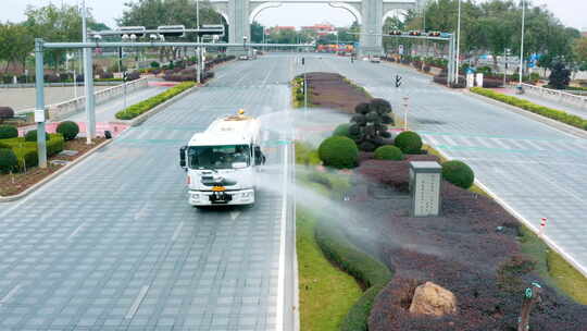 城市绿化生态环境保护环卫车洒水车扫地车